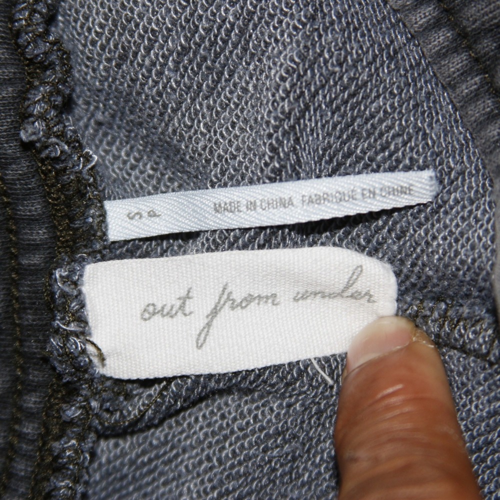 Out From Under Pants Womens Size S Grey Wide Leg Distressed Raw Hem Trendy Boho‎ - Picture 3 of 3